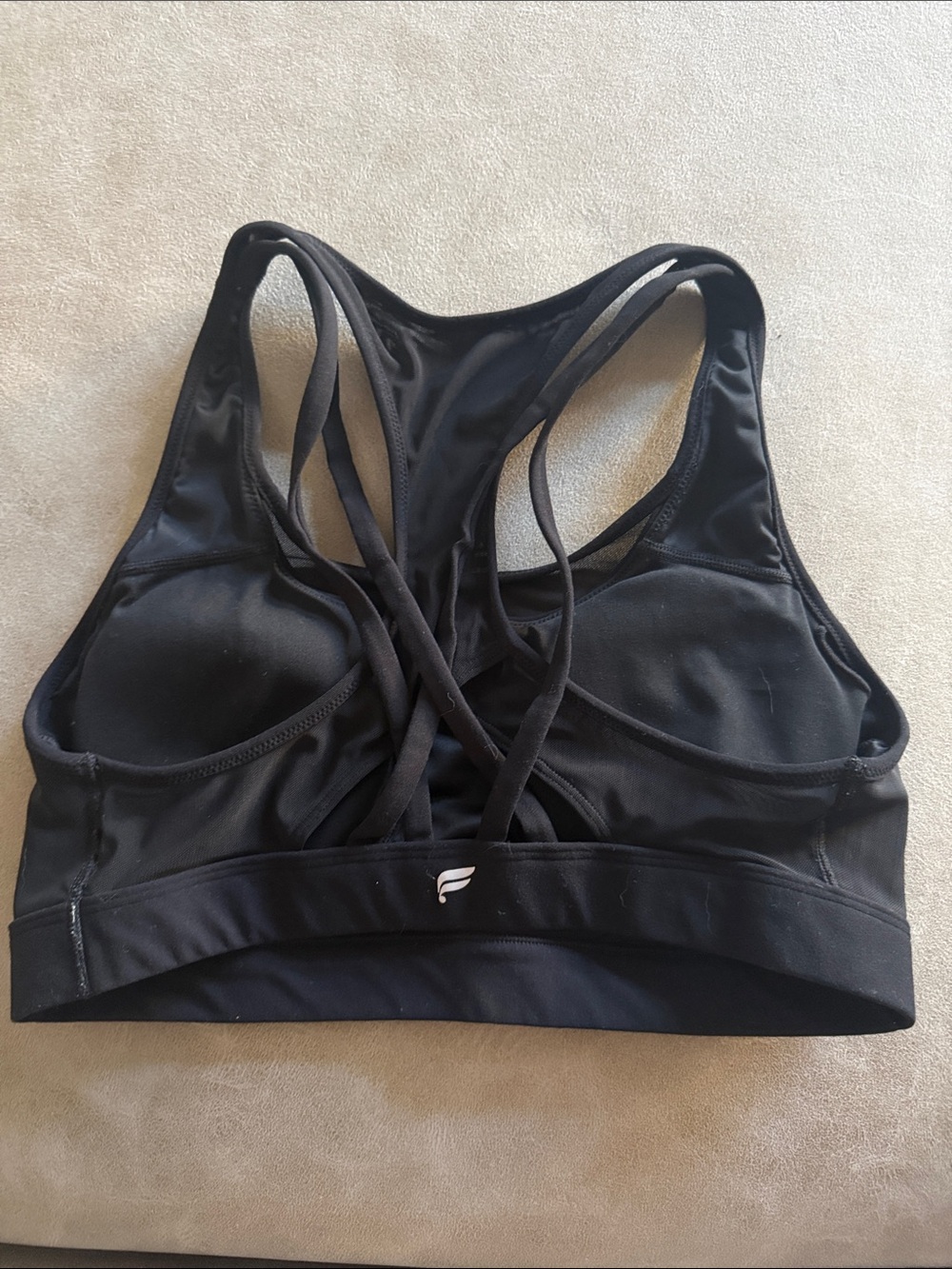 Women's Strappy Black Sports Bra